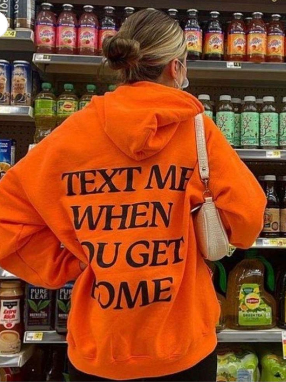 LONELY GHOST Neon Orange Crewneck Sweatshirt